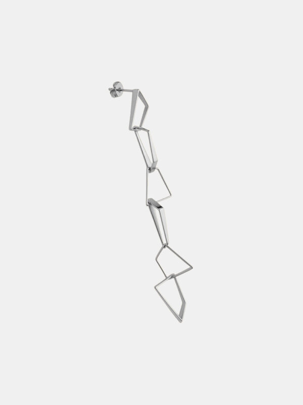 Silver earring - Edgy 6