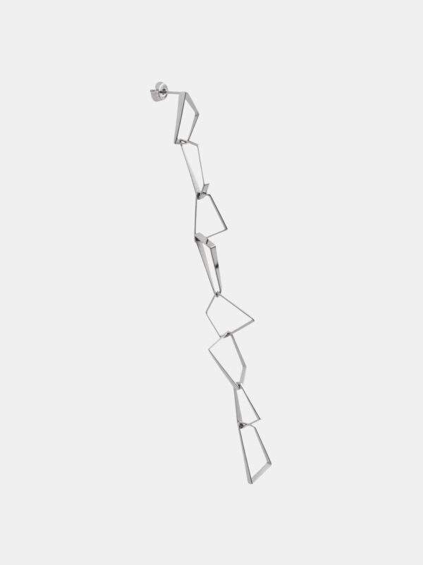 Silver earring - Edgy 8