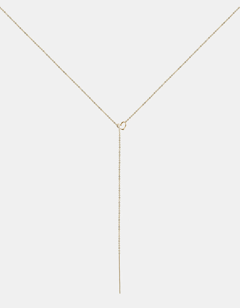 Necklace, 14K Yellow Gold - Heart Love