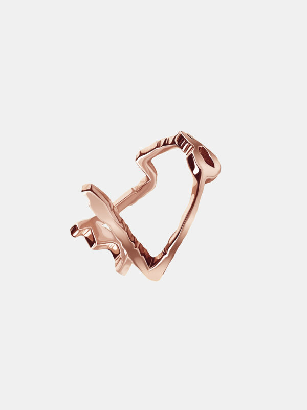 Pierścionek srebrny, złocony - Love