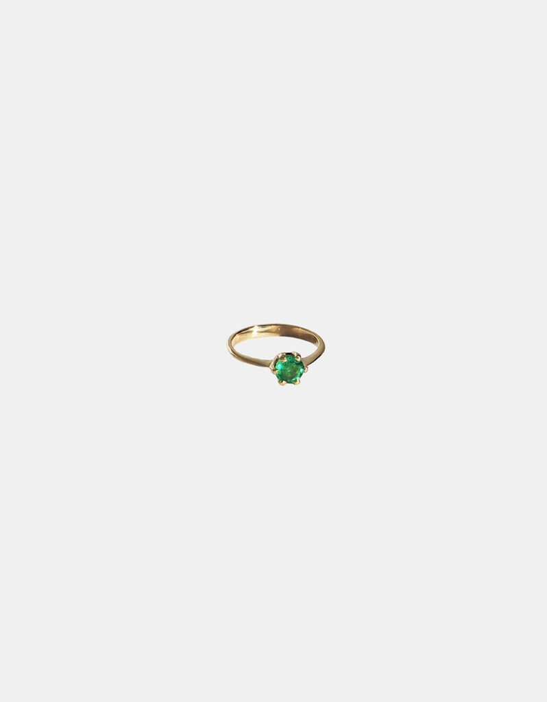 Zawieszka ze szmaragdem, 14K żółte złoto - Little Ring