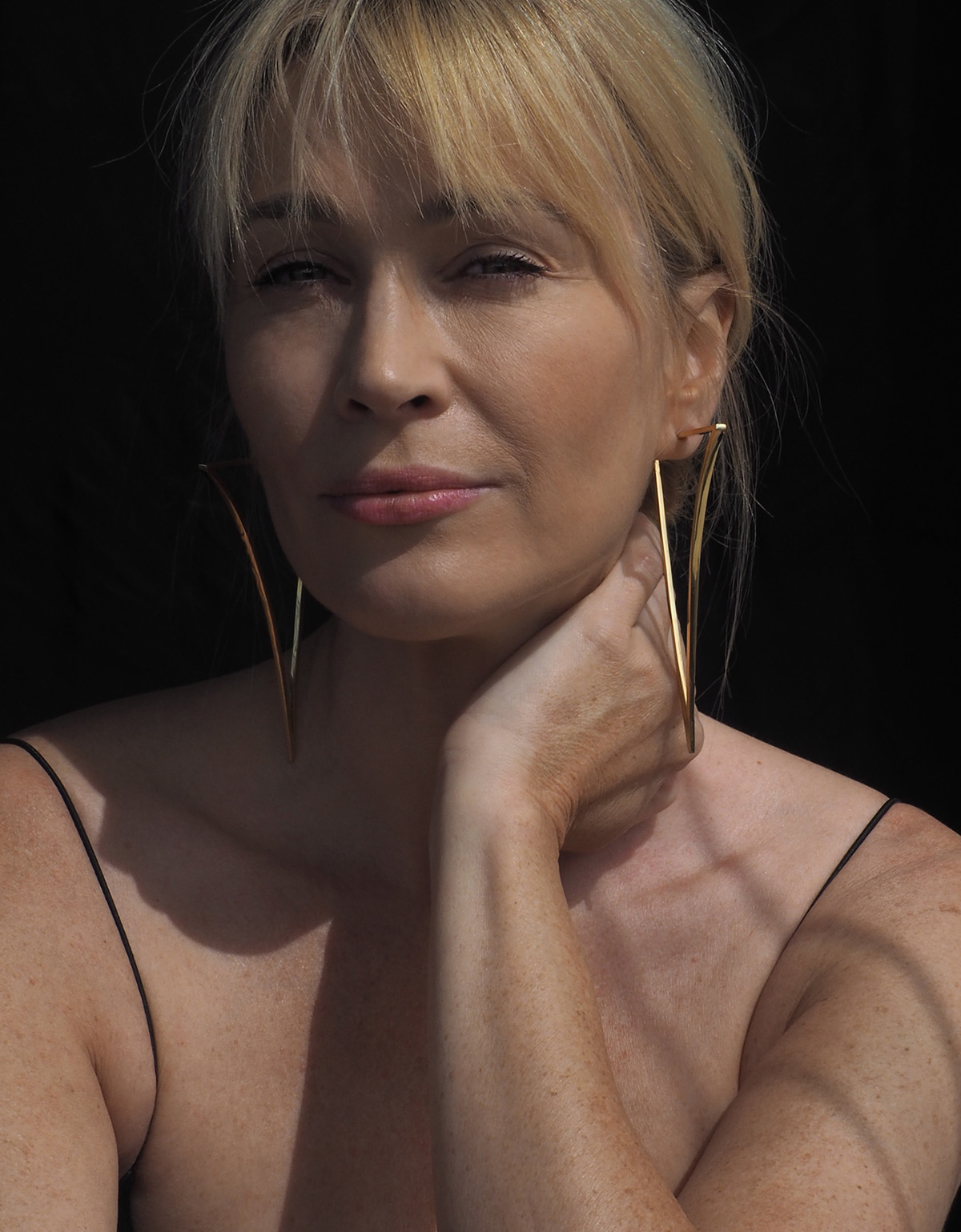 Kolczyki Venus, srebro próby 925, złocone złotem żółtym