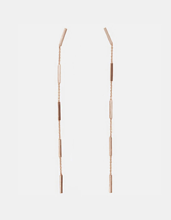 Whisper earrings, 925 silver, yellow gold plating