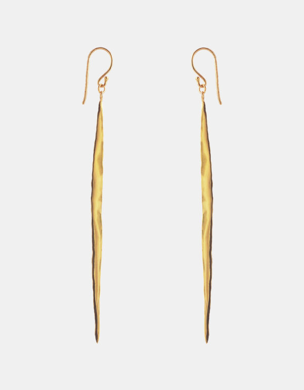 Rill earrings, 925 silver, gilded with yellow gold