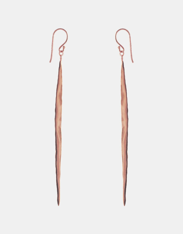 Rill earrings,  925 silver, yellow gold plated