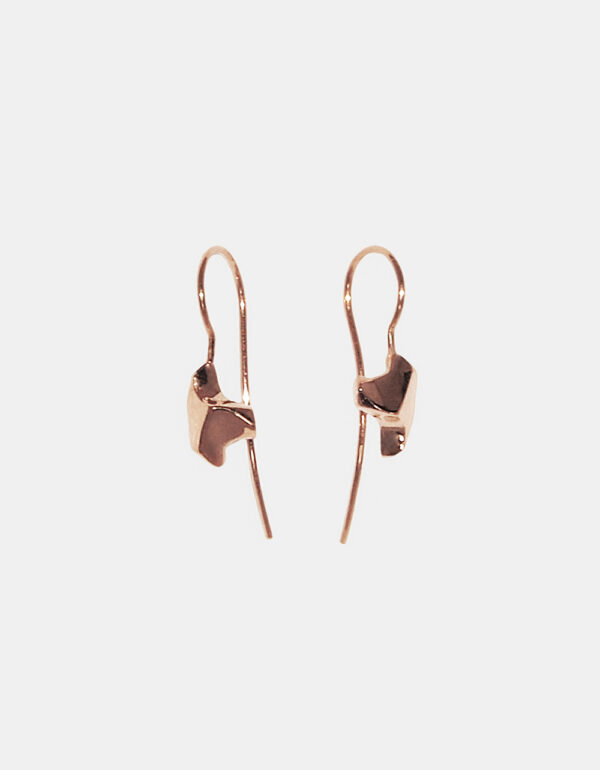 Astro Two earrings, 925 silver, yellow gold plated