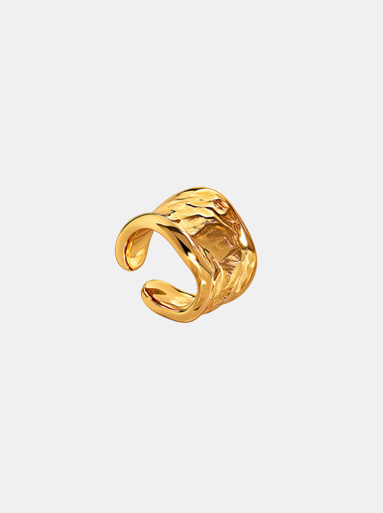 Ear Cuff, 925 Sterling Silver, Yellow Gold Plated - Olimp