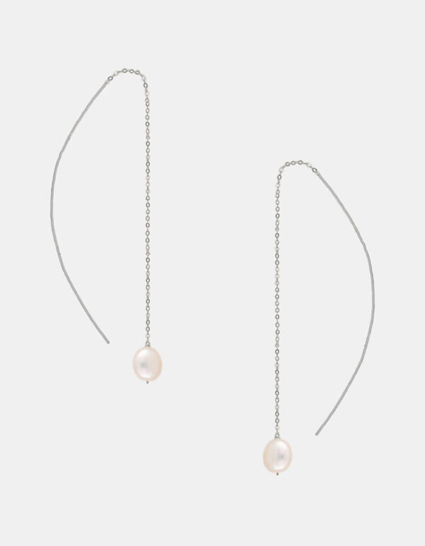 Long Aqua earrings, 925 silver