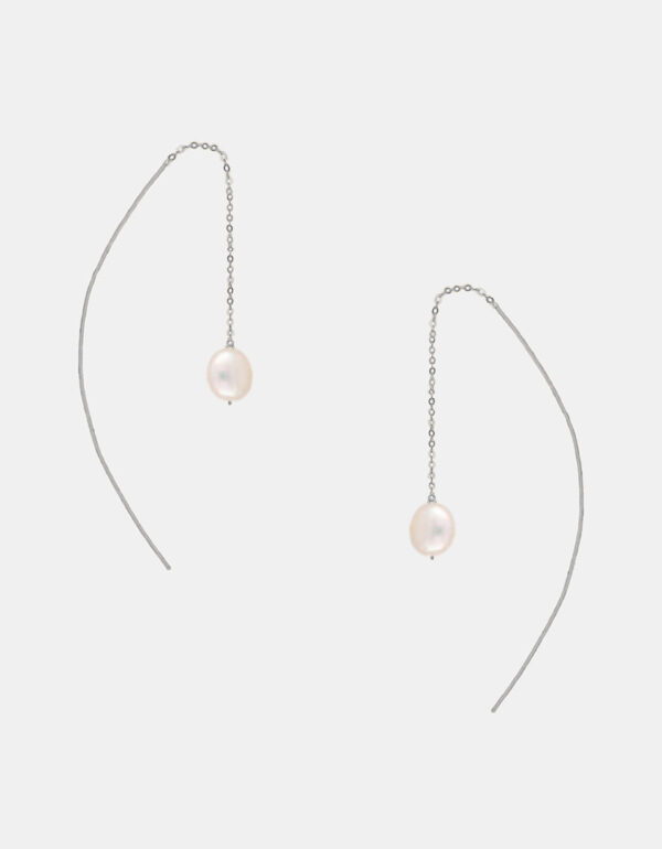 Long Aqua earrings, 925 silver