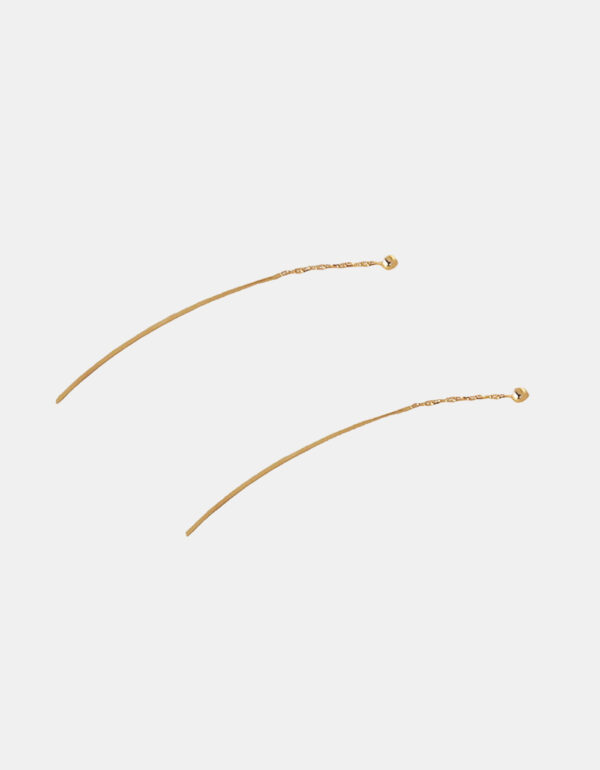 Charlize earrings, 14K yellow gold