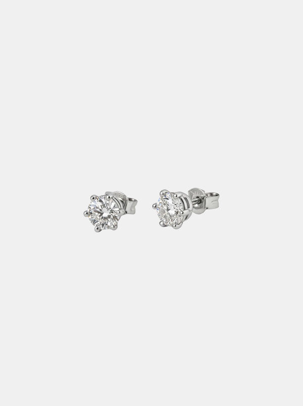 Kolczyki złote, diament lab - Classic Studs
