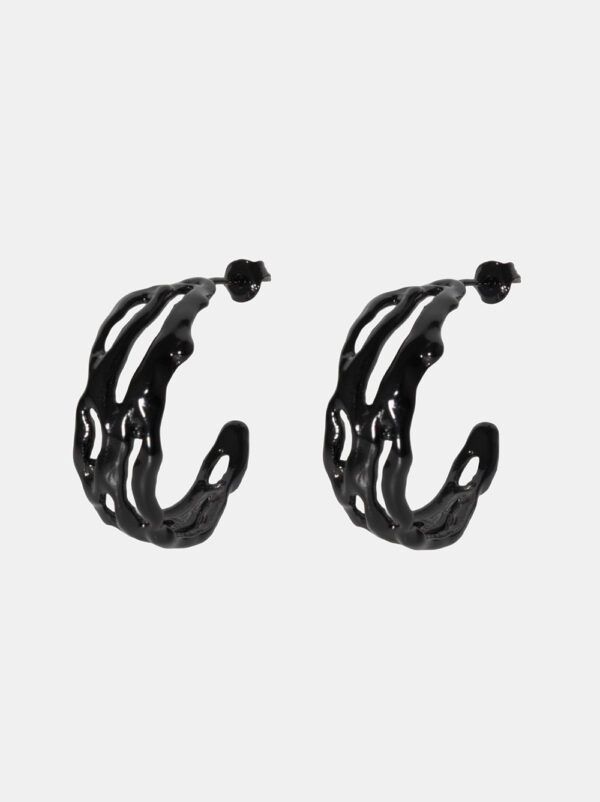 Kolczyki srebrne, ruten - Fluid Hoops