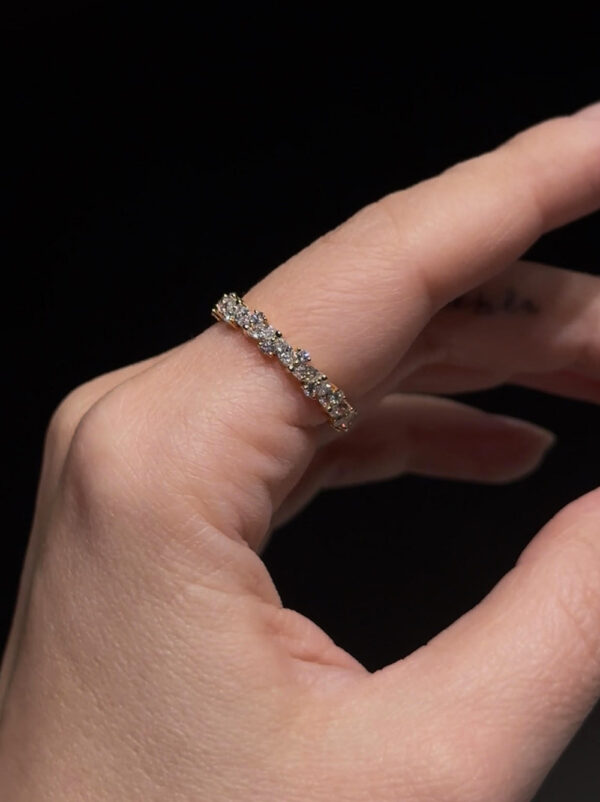 Pierścionek złoty, diamenty lab - Infinity Marquise