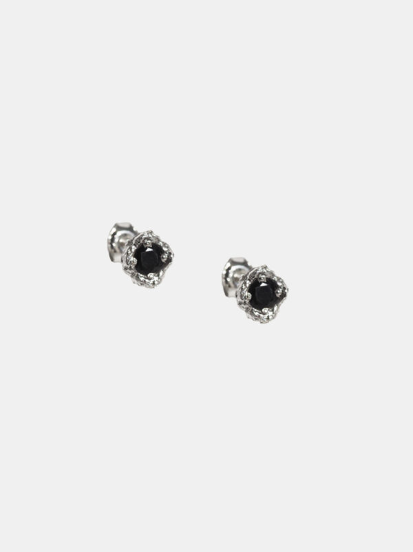 Kolczyki srebrne, onyks - Desire Studs