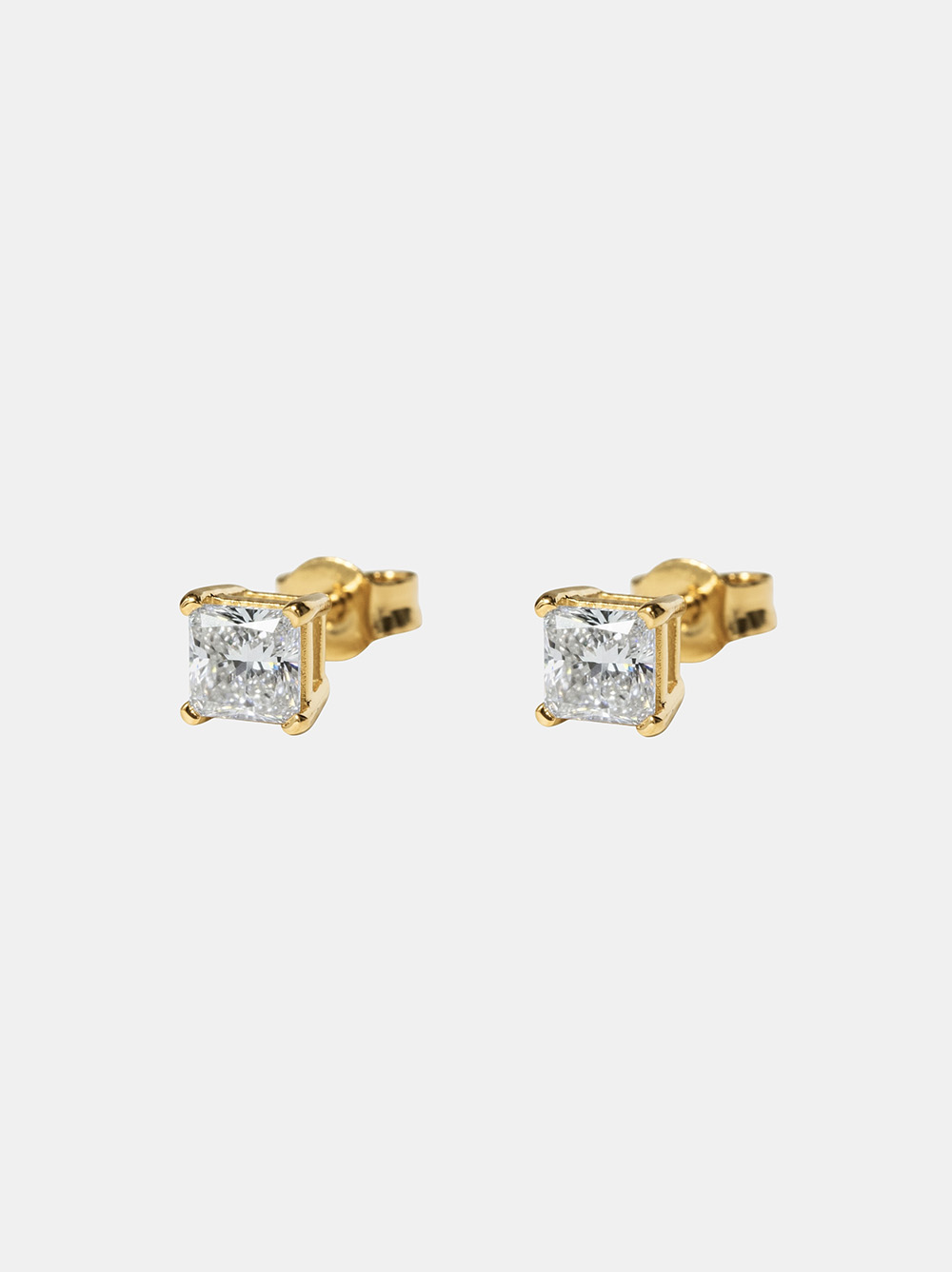 Kolczyki złote, diamenty lab - Princess Studs