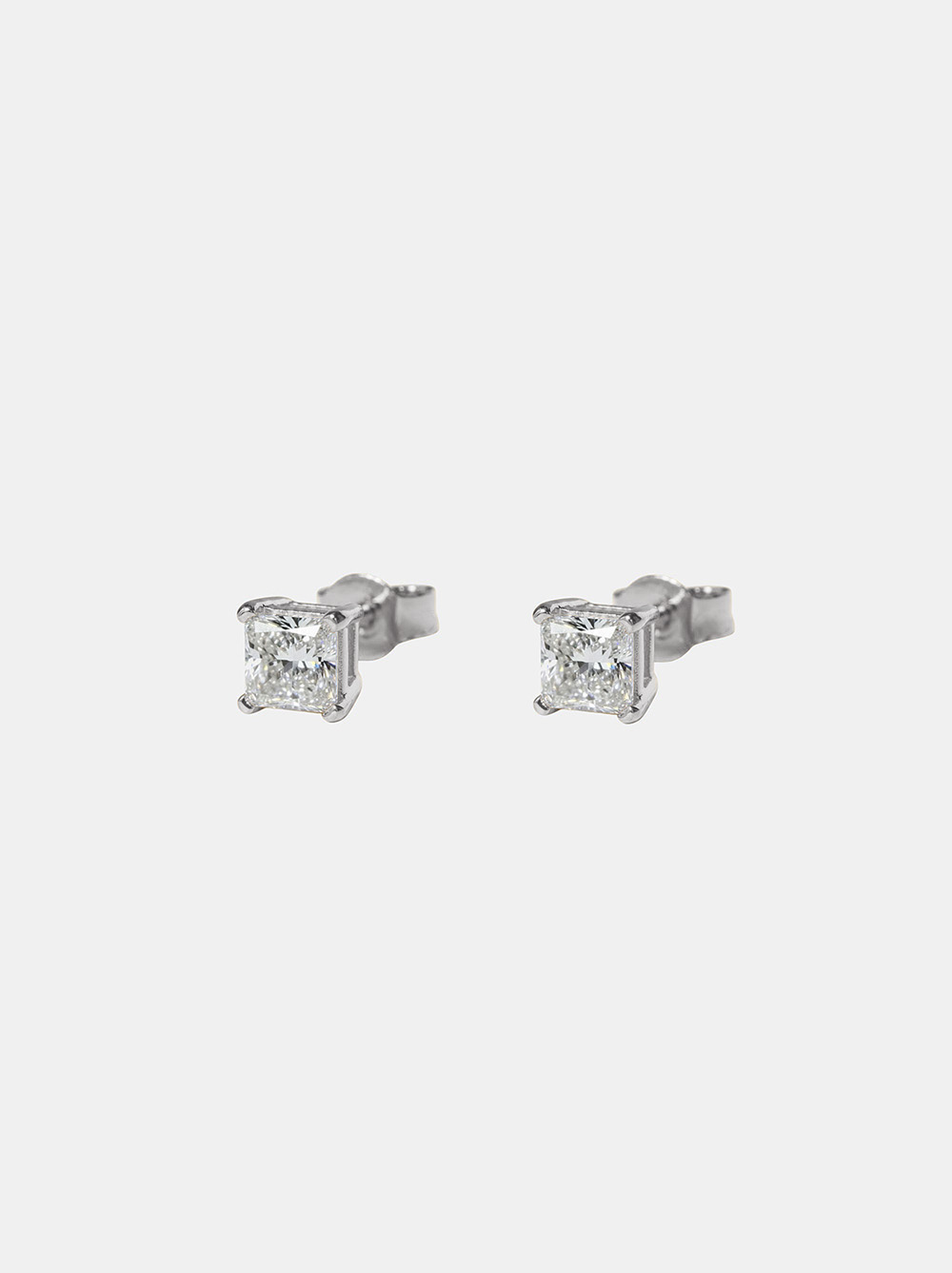 Kolczyki złote, diamenty lab - Princess Studs